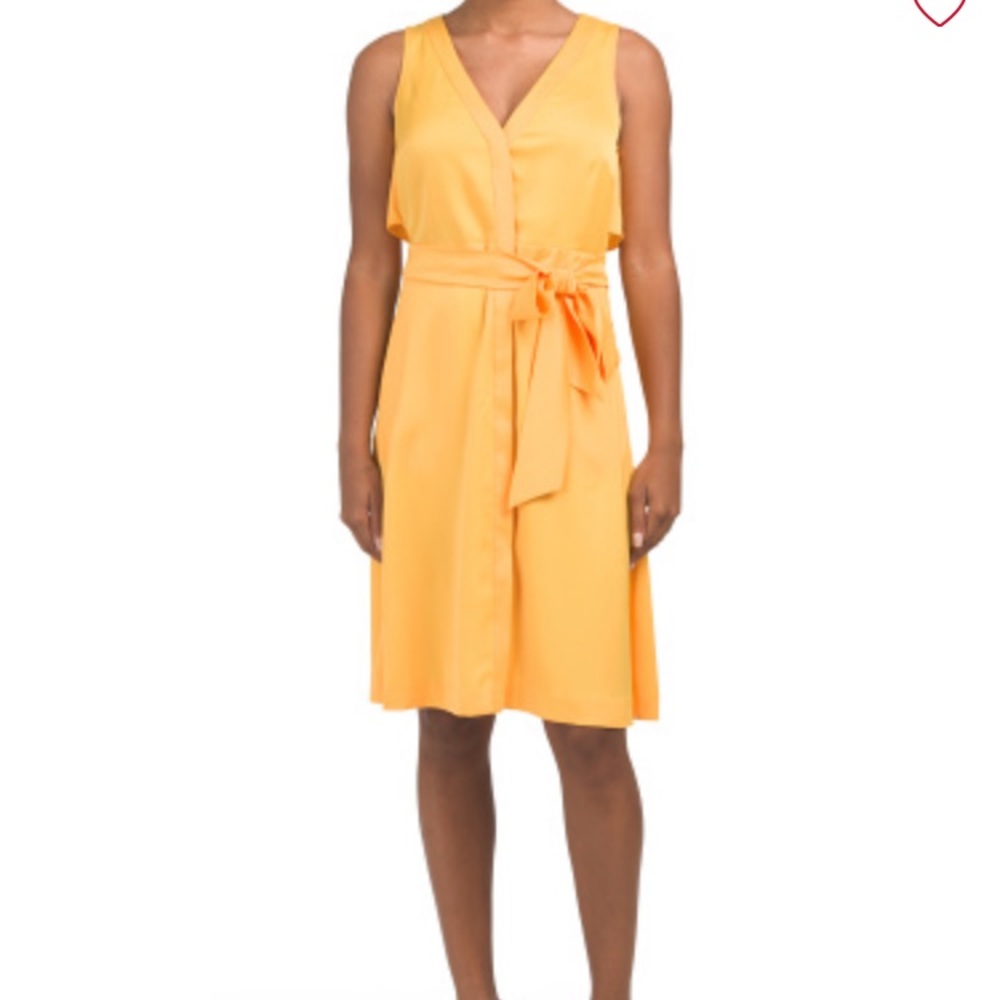 NEW Rachel Rachel Roy Flo Midi Dress In Marigold